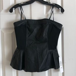 BCBG tube pleather top